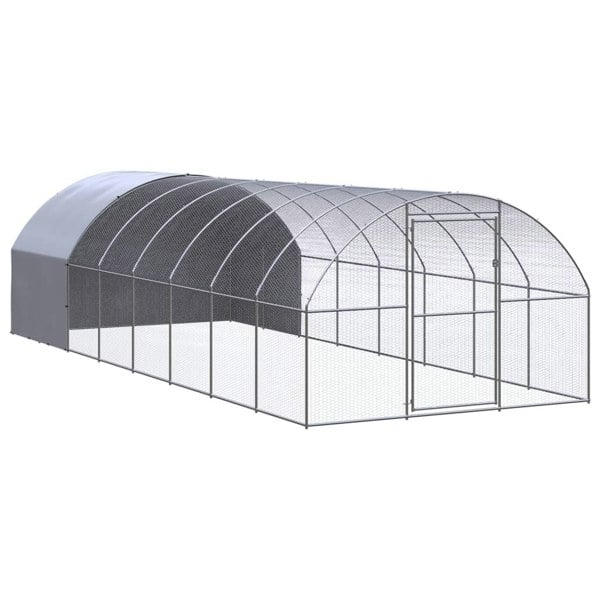 Berkfield Outdoor Chicken Coop 3x8x2 m Galvanised Steel