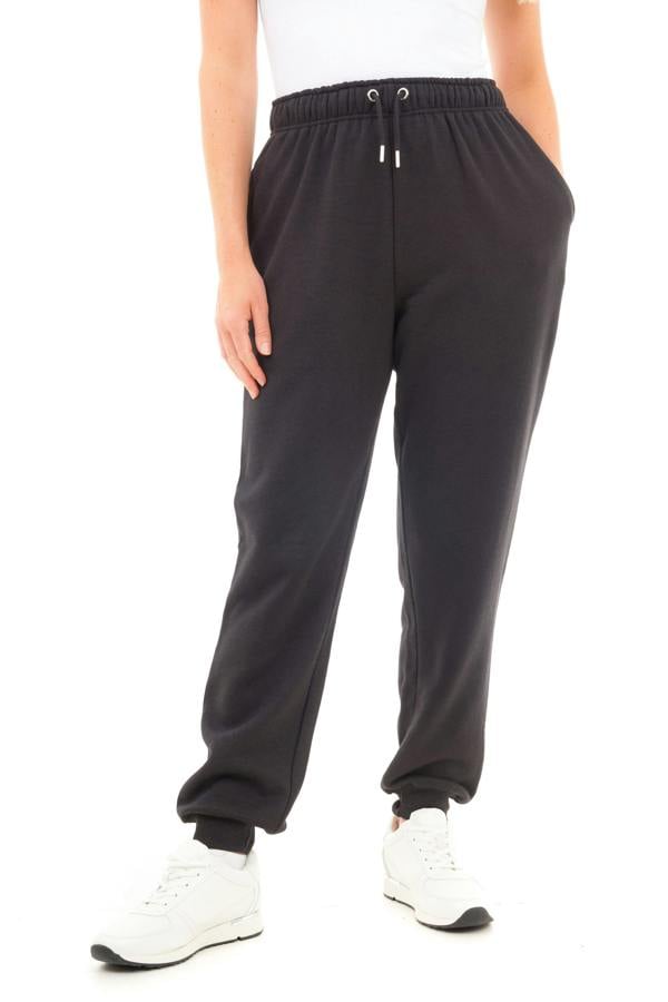 Smart Living Basic Womens Cuffed Hem Jogger - Black