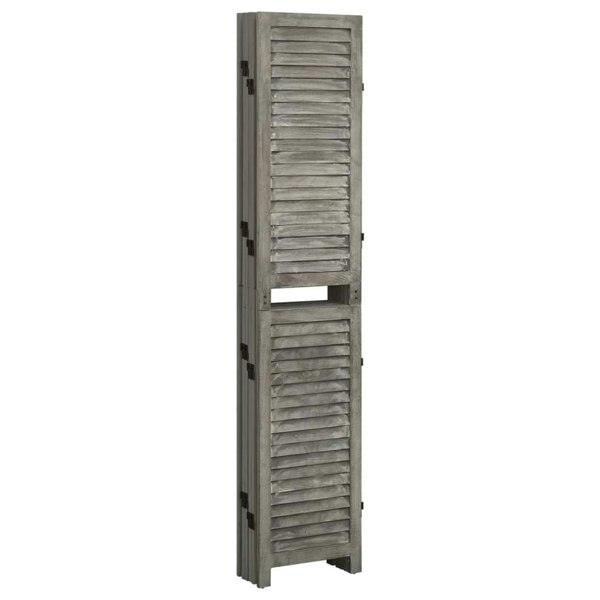 Berkfield 6-Panel Room Divider Grey 214x166 cm Solid Wood