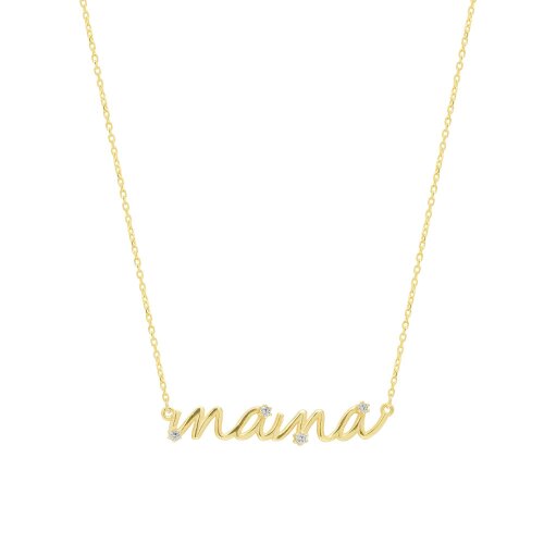 Spero London Sterling Silver Jewelled Mama Necklace