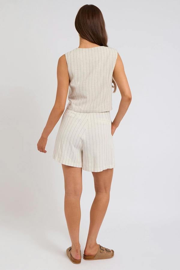 Urban Bliss Linen-Blend Tailored Shorts