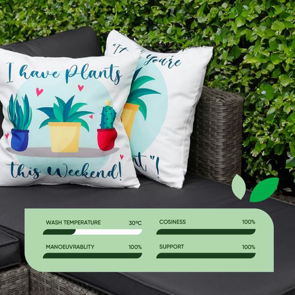 Gardenwize Pair of Outdoor Scatter Cushions – Succulent Design