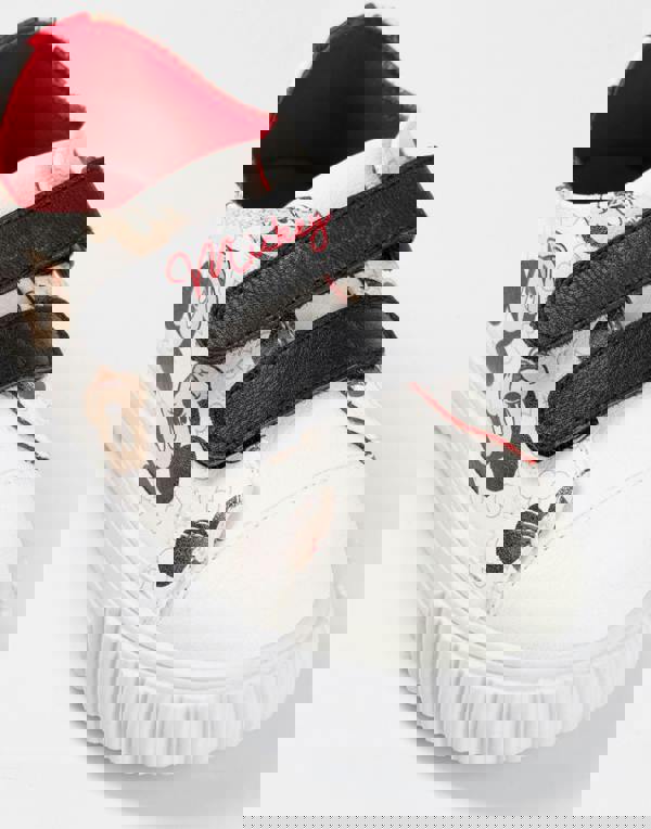 Disney Boys White All Over Print Velcro Trainers