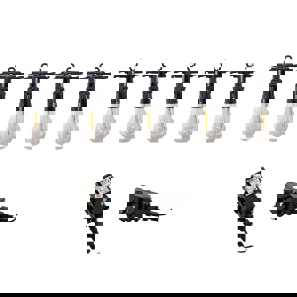 Samuel Alexander Set of 20 Indoor Outdoor Connectable Vintage Festoon Lights with Warm White LEDs