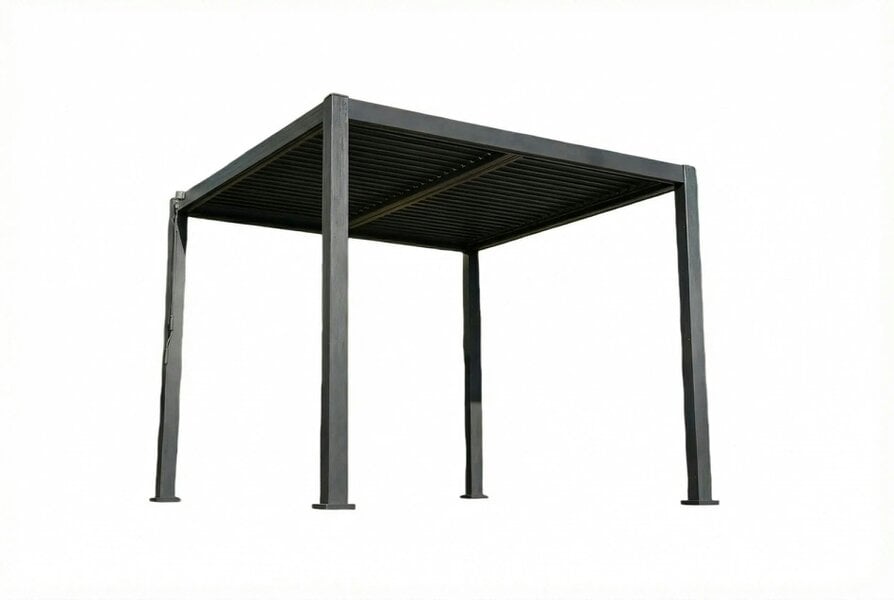 3m x 3m Aluminium Pergola with Manual Louvre Roofing