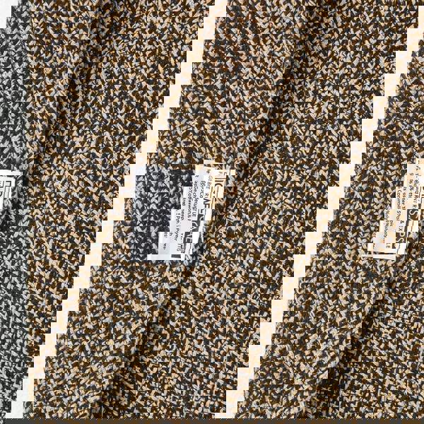 HOMESCAPES Linen and Black Melange Braided Rug