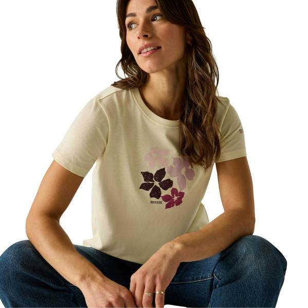 Regatta Womens/Ladies Filandra VX Shadow Flower T-Shirt - Light Vanilla - 