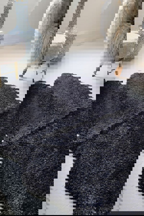 New Zealand Sheepskin | Short Curly Wool | Rug 180x110 cm Anthracite