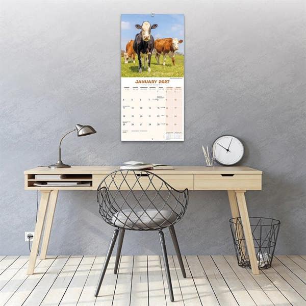 Cows Calendar 2027, Wall Calendars, Month To View, Animals, Gift