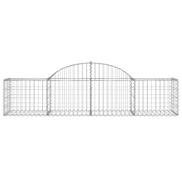 Berkfield Arched Gabion Baskets 11 pcs 200x50x40/60 cm Galvanised Iron
