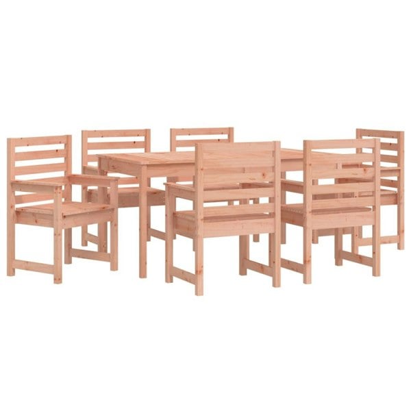 Berkfield 7 Piece Garden Dining Set Solid Wood Douglas