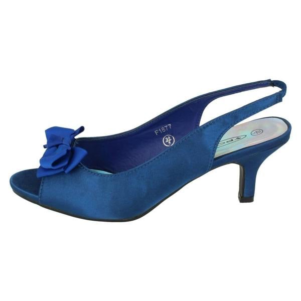 Spot On Ladies Spot On Slip On Slingback Heels