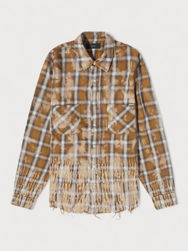 Amiri Bleach Amiri Logo Flannel - Mens