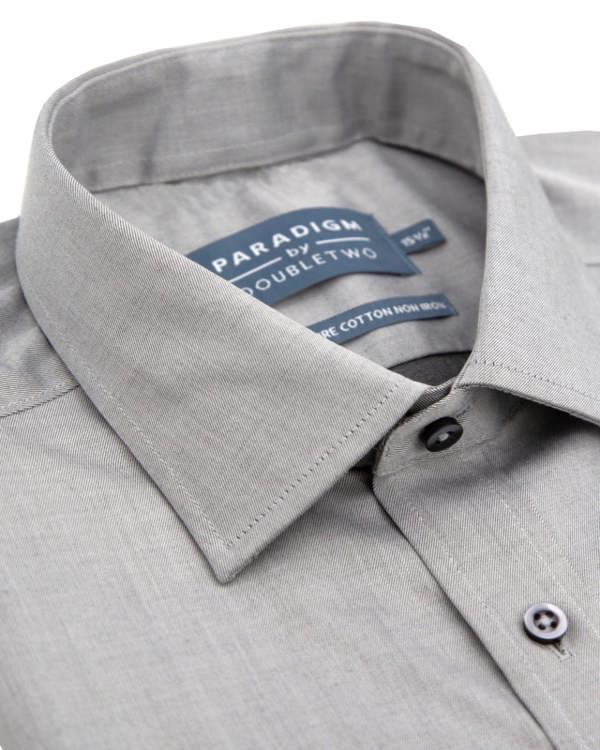 Grey Non-Iron Pure Cotton Twill Shirt