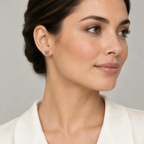 Cachet London Laine 6mm Vintage Rose Gold Earrings