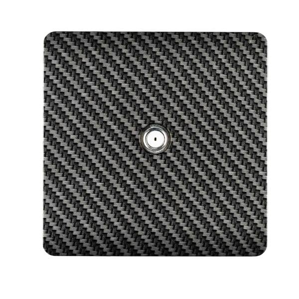 Trendi Switch 1 Gang Male F-Type Satellite Television Socket in Carbon Fibre