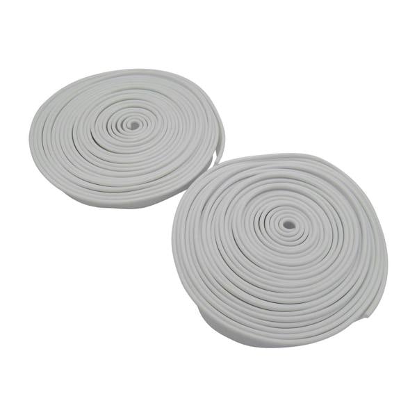 X2 12M White Caravan Awning Kit Rail Protector Strip - Universal 24 Metre Keder Kador