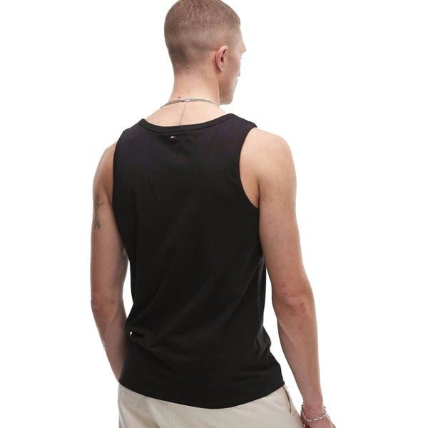 Tommy Hilfiger Tommy Jeans Stack Logo Tank Top Vest Black