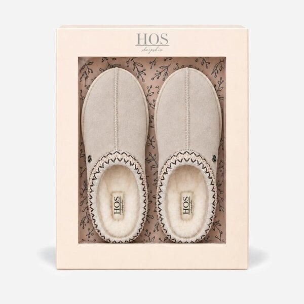 HOS Sheepskin BELLA Mules   in  Light Brown