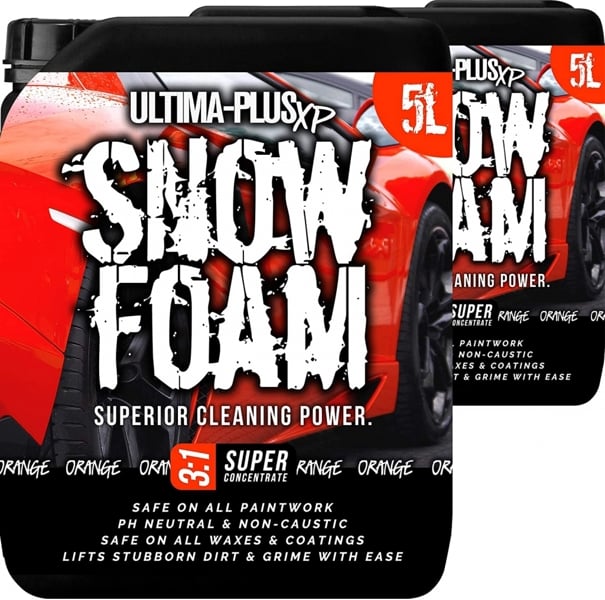 Ultima Plus XP Ultima-Plus XP Snow Foam Car Shampoo pH Neutral Wash - Super Thick Foam Pre-Wash - Orange Fragrance 20L