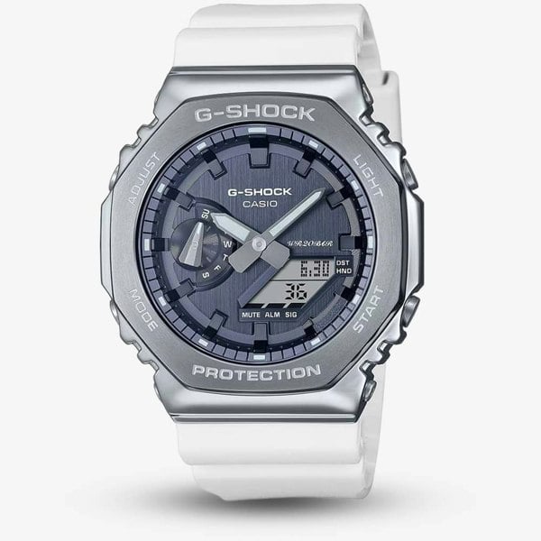 Casio G-Shock Precious Heart White Rubber Strap Watch GM-2100WS-7AER