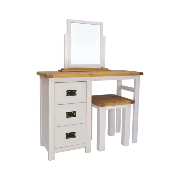 Argenta 3 Drawer Dressing Table Set Brass Drop Handle