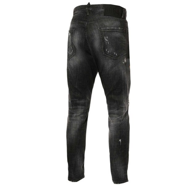 Dsquared2 Relax Long Crotch Reinforced Ripped Black Jeans W32 / 32L