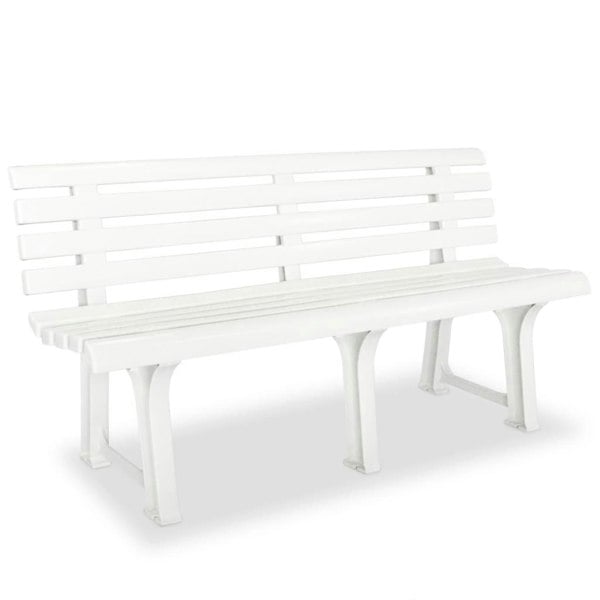 Berkfield Garden Bench 145.5 cm Plastic White