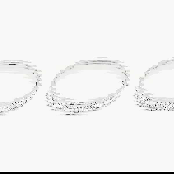 Ted Baker Clemara Silver Finish Hinged Crystal Bangle TBJ1567-01-02