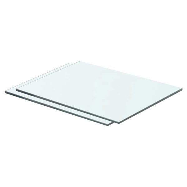 Berkfield Shelves 2 pcs Panel Glass Clear 40x25 cm