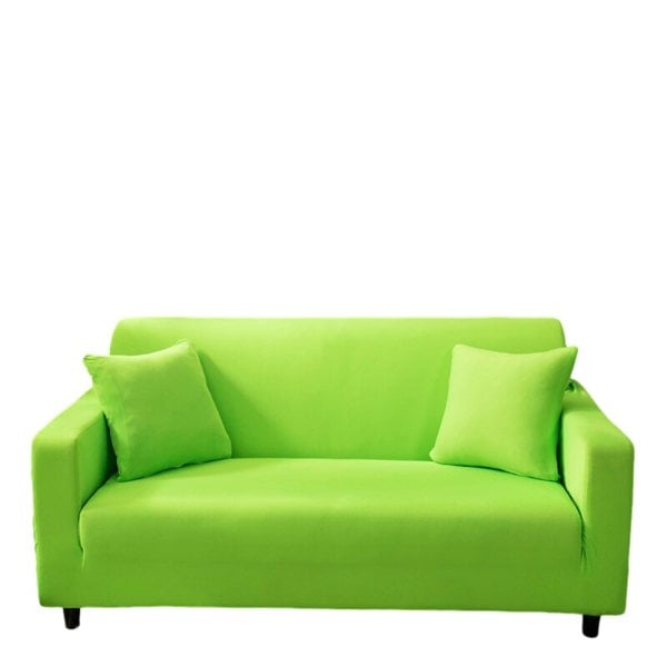 Anyseat 4 Seater Sofa Cover Plain Apple Green Style and Protection For Living Room Sofa Chair Elastic Stretchable Slipcover