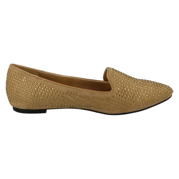 Spot On Ladies Spot On Gem Detailing Casual Shoes