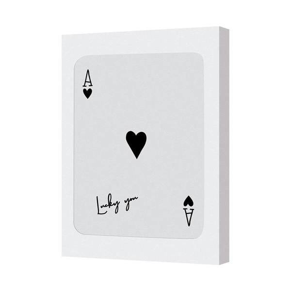 Benjamin Tate Design Ace Of Hearts Canvas Art Print Handmade In UK Wall Decor