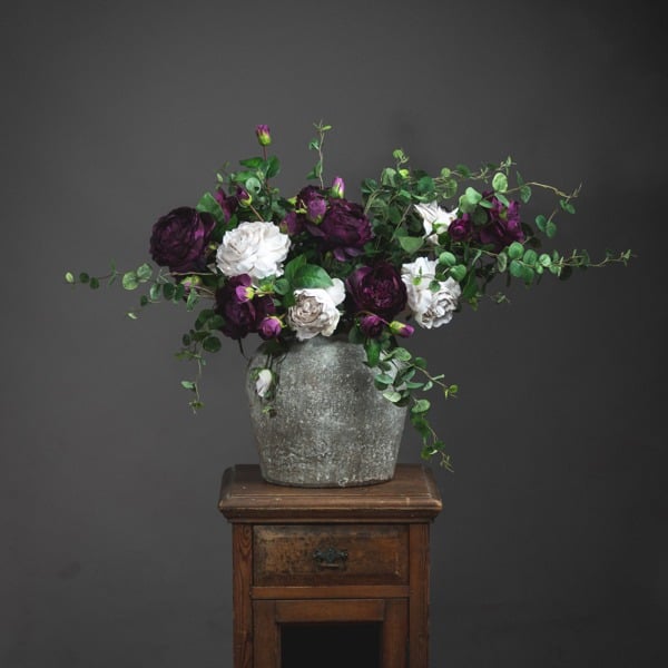 Hill Interiors Aged Stone Ceramic Vase - Grey