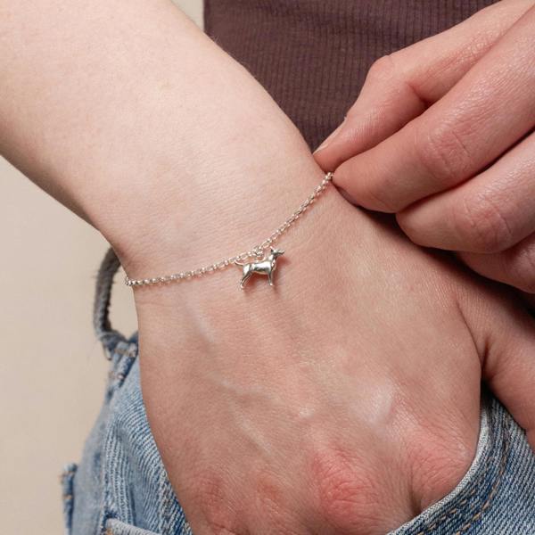 Mylee London English Bull Terrier Chain Bracelet - Personalised - Sterling Silver
