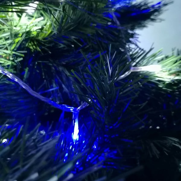 Samuel Alexander 200 LED 16m Premier Christmas Outdoor Function Lights Timer Clear Cable Blue & White