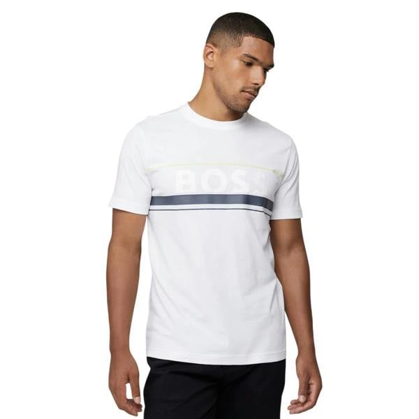 Boss Mens Iconic Zone T-Shirt - White - 