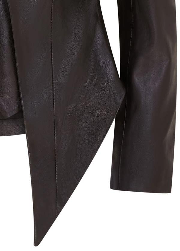 Infinity Leather Womens Gothic Mid-Length Edwardian Leather Jacket - Sandvika