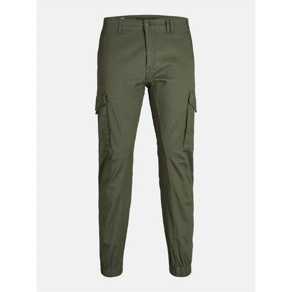 Jack And Jones Mens Flake Slim Cargo Trousers - Olive Night - 