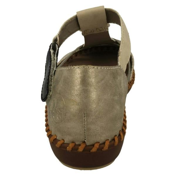 Rieker Ladies Rieker Cut Out Detailed T-Bar Summer Shoes M1650