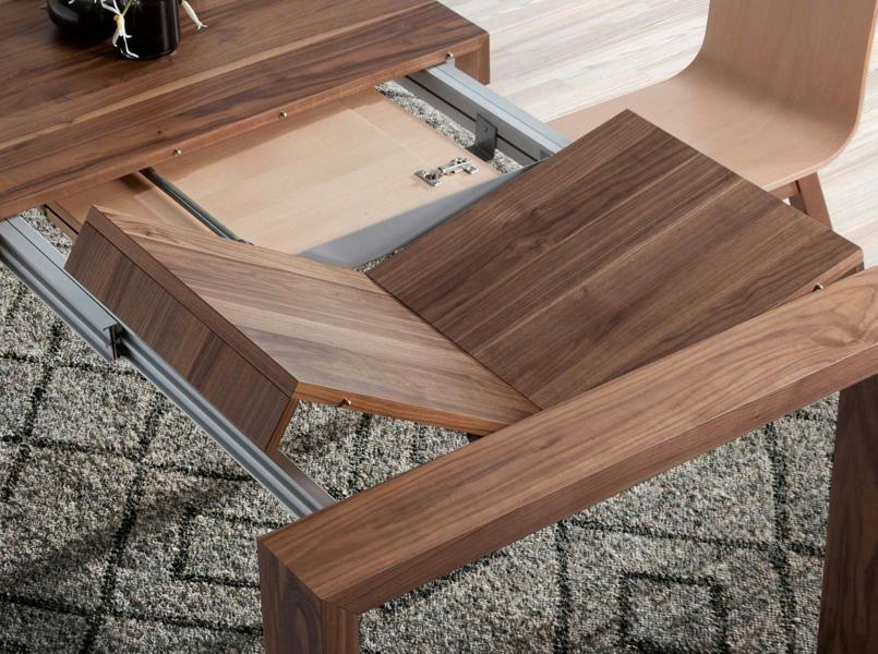 Angel Cerdá Rectangular walnut extending dining table 1012