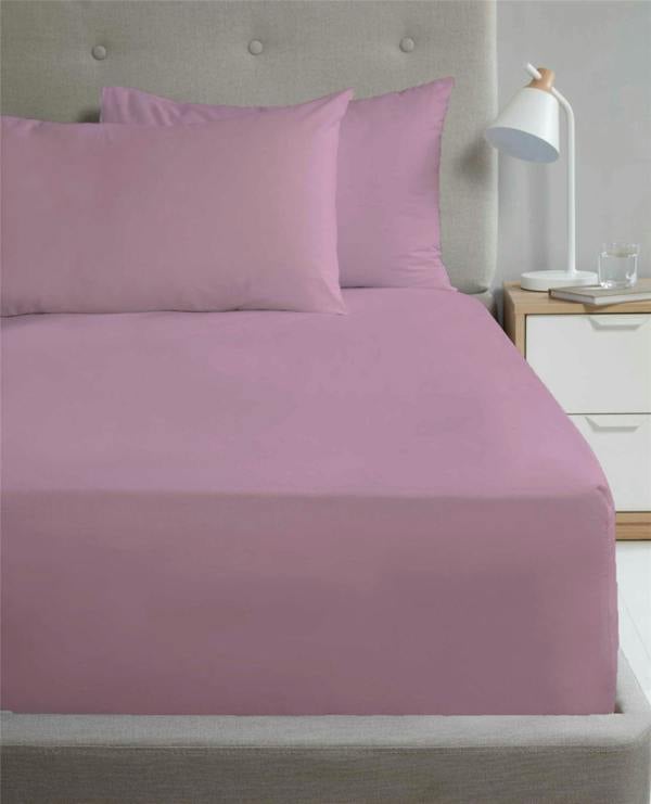 Percale 10" Fitted Sheet - Lilac - Single