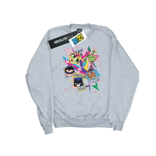 DC Comics Girls Teen Titans Go 80s Icons Sweatshirt - Sports Grey