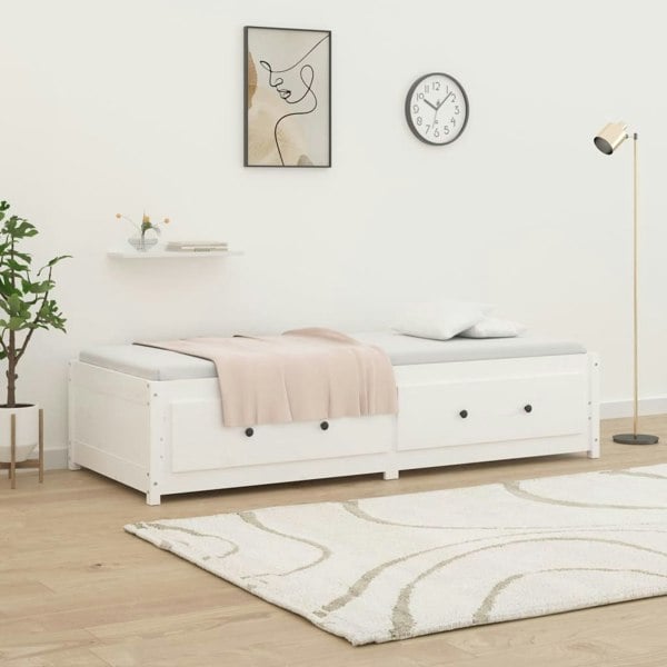Berkfield Day Bed White 90x200 cm Solid Wood Pine