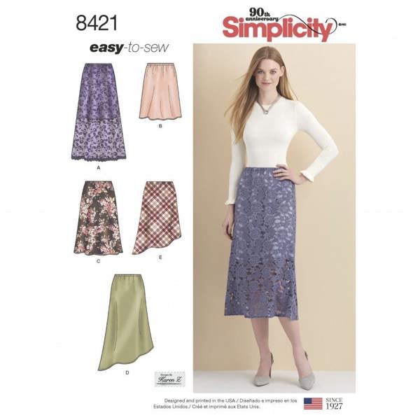 Simplicity Sewing Pattern 8421, Skirts for Women, H5 (6-8-10-12-14) - Easy
