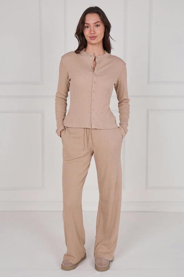 Ribbed Button-Up Co-Ord Set