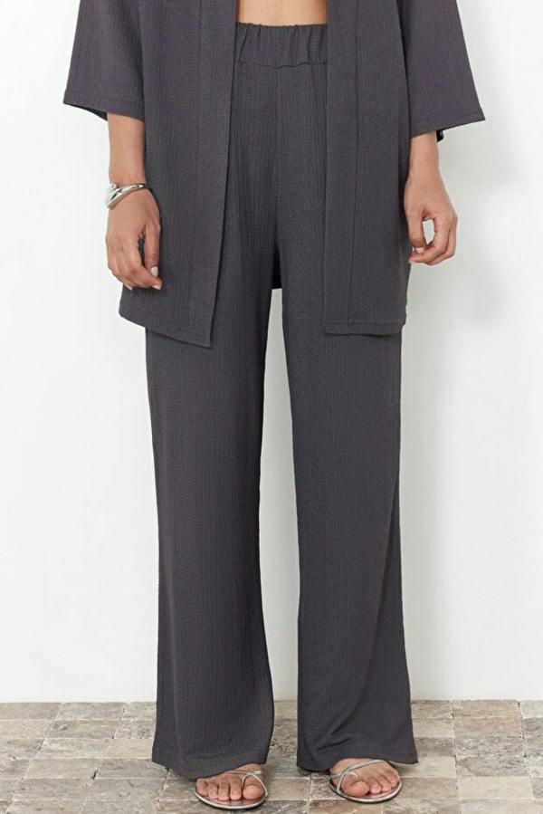 WOVCOR 2-Piece Relaxed Fit Knit Kimono Top & Pants Set