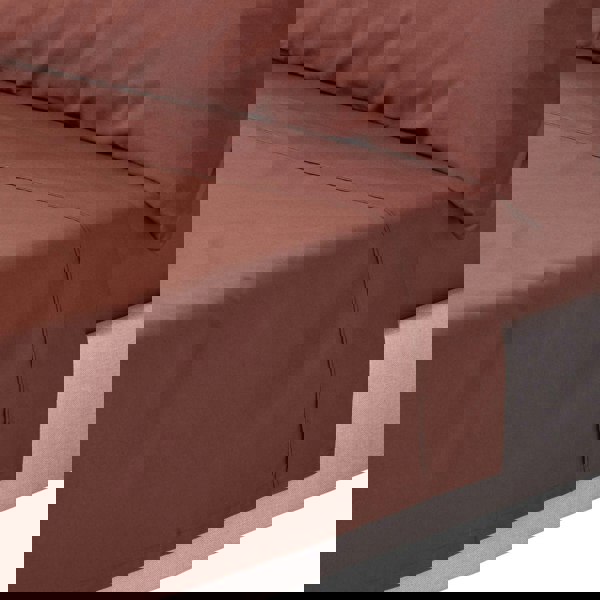 HOMESCAPES Crisp & Cool 200 TC Egyptian Cotton Percale Flat Sheet