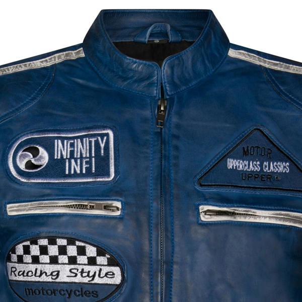 Infinity Leather Mens Racing Leather Biker Jacket-Portland