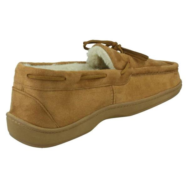 Padders Mens Padders Memory Foam Wide Slippers Cayenne